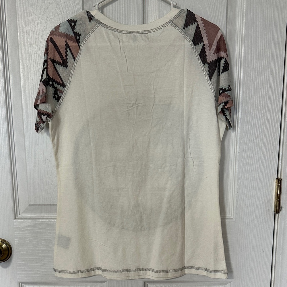 Delila Texas Multicolor Geometric Western Short Sleeve Tee - Picture 6 of 7